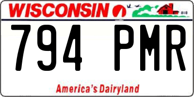 WI license plate 794PMR