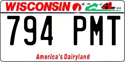WI license plate 794PMT