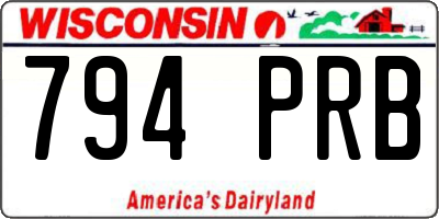 WI license plate 794PRB