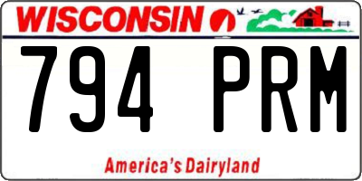 WI license plate 794PRM