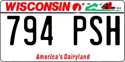 WI license plate 794PSH