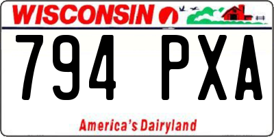 WI license plate 794PXA