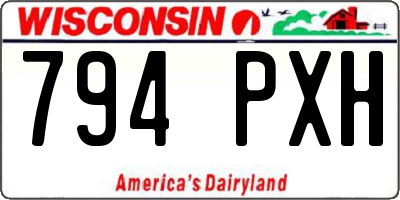 WI license plate 794PXH