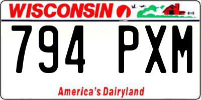WI license plate 794PXM