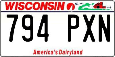 WI license plate 794PXN
