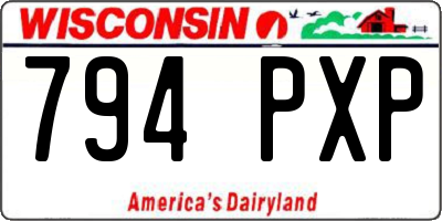 WI license plate 794PXP