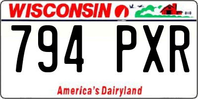 WI license plate 794PXR