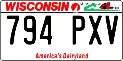 WI license plate 794PXV