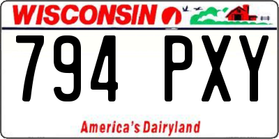 WI license plate 794PXY