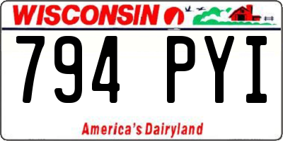 WI license plate 794PYI