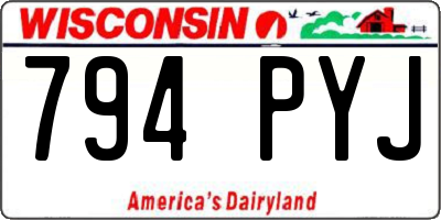 WI license plate 794PYJ