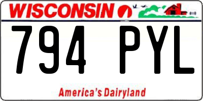 WI license plate 794PYL