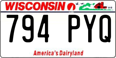 WI license plate 794PYQ