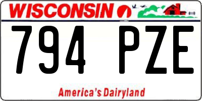 WI license plate 794PZE