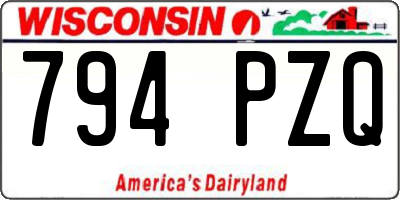 WI license plate 794PZQ