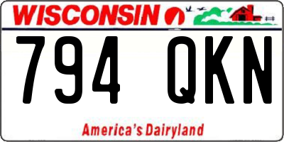 WI license plate 794QKN