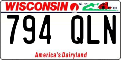 WI license plate 794QLN