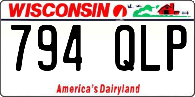 WI license plate 794QLP