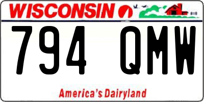 WI license plate 794QMW