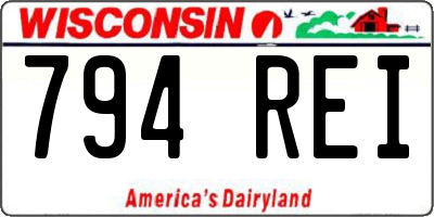WI license plate 794REI