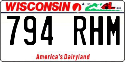 WI license plate 794RHM