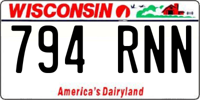 WI license plate 794RNN