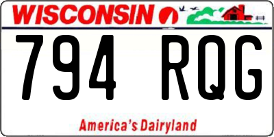 WI license plate 794RQG