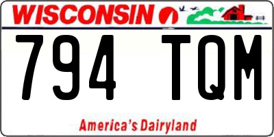WI license plate 794TQM