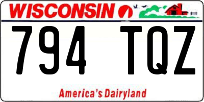 WI license plate 794TQZ
