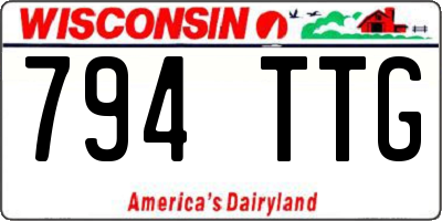 WI license plate 794TTG
