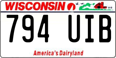 WI license plate 794UIB