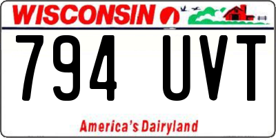 WI license plate 794UVT