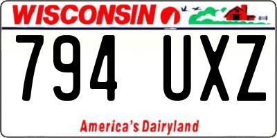 WI license plate 794UXZ