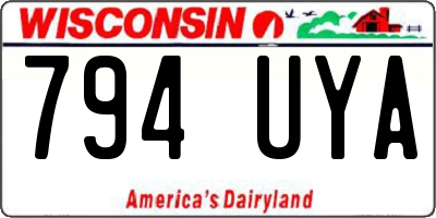 WI license plate 794UYA