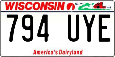 WI license plate 794UYE