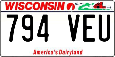 WI license plate 794VEU