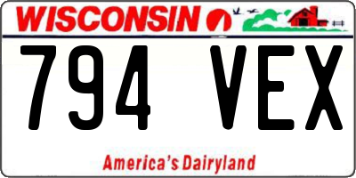WI license plate 794VEX