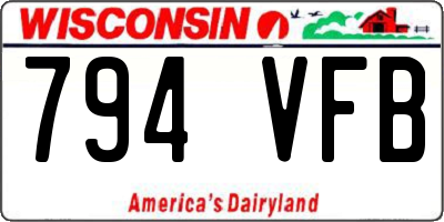 WI license plate 794VFB