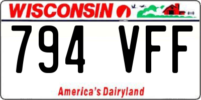 WI license plate 794VFF