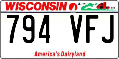 WI license plate 794VFJ