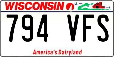 WI license plate 794VFS