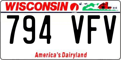 WI license plate 794VFV