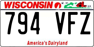 WI license plate 794VFZ