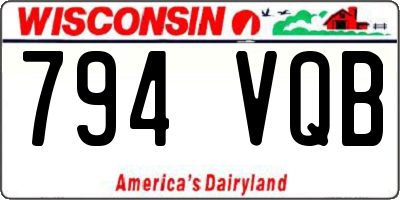 WI license plate 794VQB