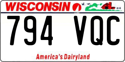 WI license plate 794VQC