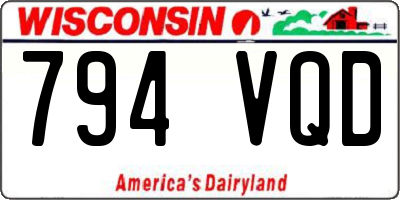 WI license plate 794VQD
