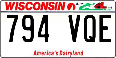 WI license plate 794VQE