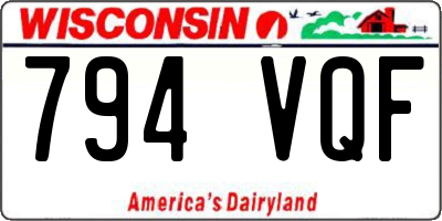 WI license plate 794VQF