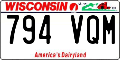 WI license plate 794VQM