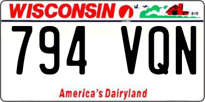 WI license plate 794VQN